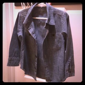 Boys 3T Denim Button Down Shirt